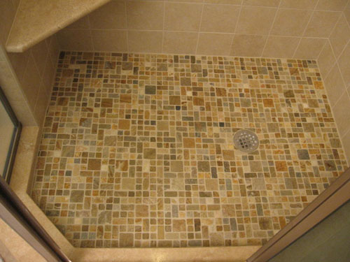 natural stone tiled shower floor-tile shower installation-cherry hill,nj